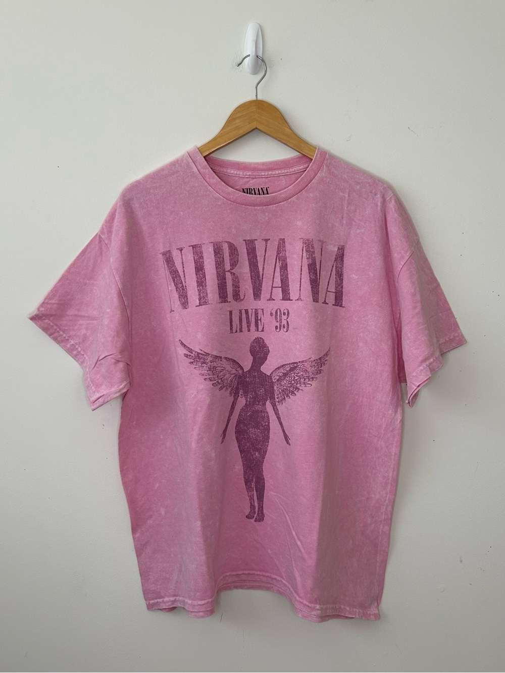 Nirvana In Utero Live '93 Pink Graphic T-Shirt, Rock & Pop Music Tee, 1X